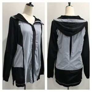 LULULEMON Athletica Black Gray Zip Pockets Lightweight Hooded Jacket